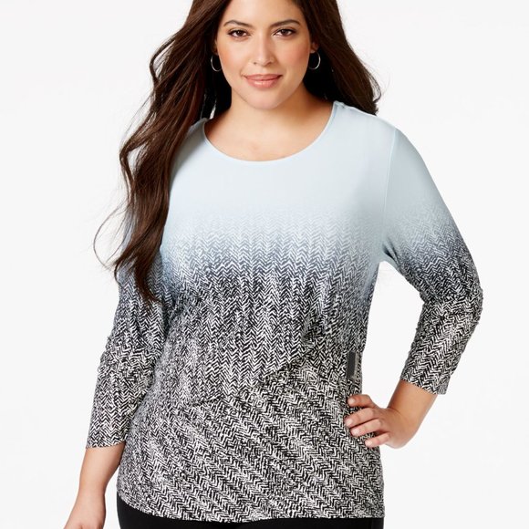 Calvin Klein Ombre Top - Picture 7 of 8